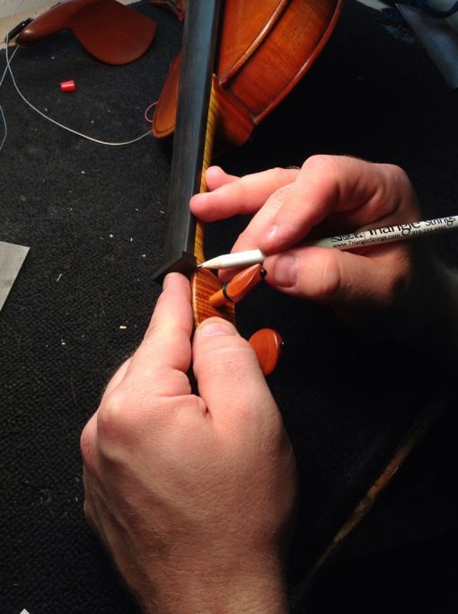 Making a Violin Nut Triangle Strings