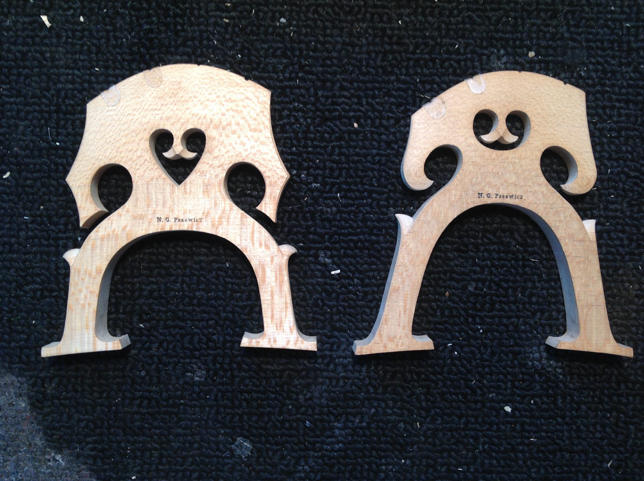 Fitting and Carving a New Cello Bridge Triangle Strings